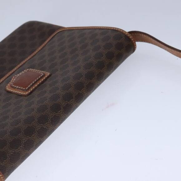 CELINE Macadam Canvas Shoulder Bag Pvc Leather Brown - Picture 6 of 13